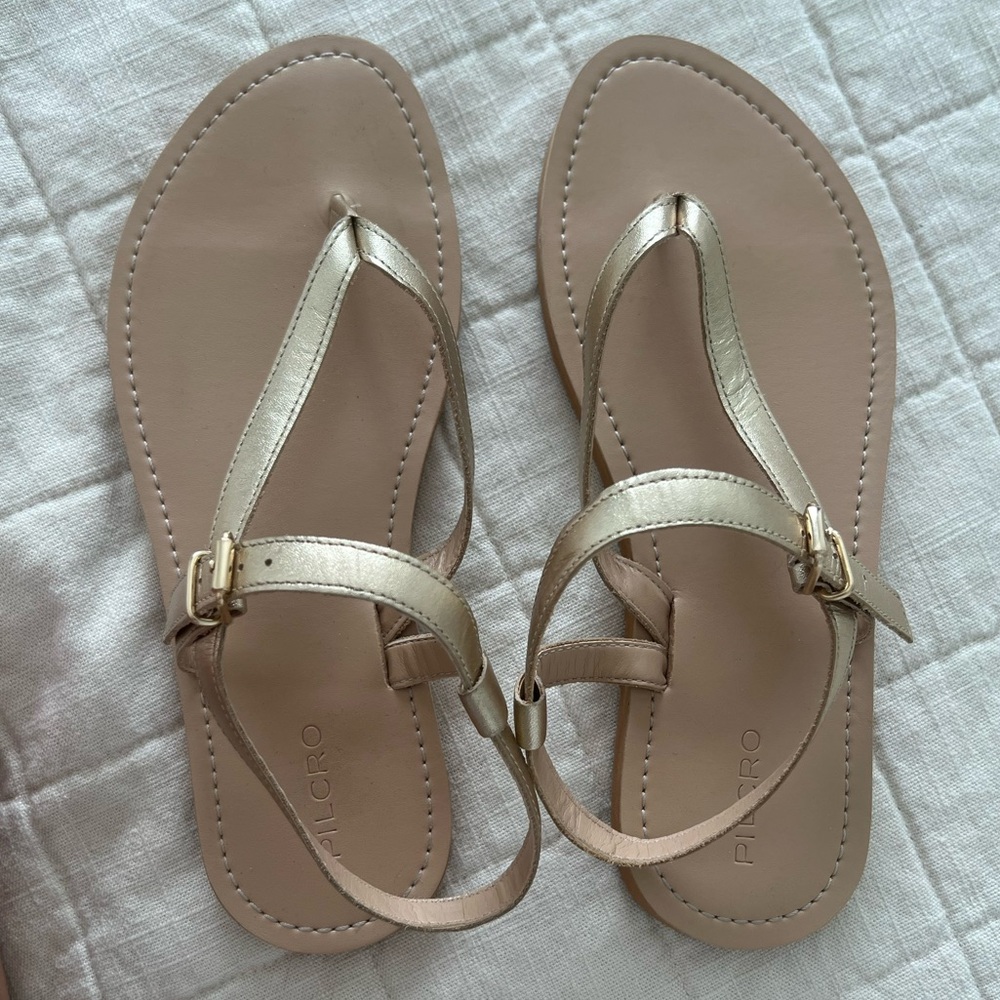 Gold Pilcro Sandals